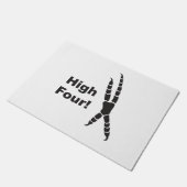 Paillasson Empreinte de pas élevée de quatre perroquets (Incliné)