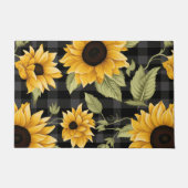 Paillasson en vichy Motif tournesol (Devant)