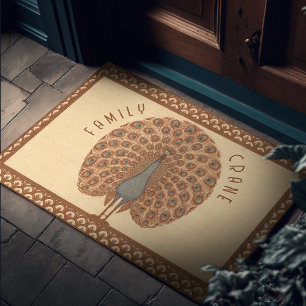 Paillasson Enchanter Peacock Art Déco Vintage Walter Crane
