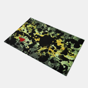 Paillasson Encre noire et rouge / Splatter + votre backgr. &