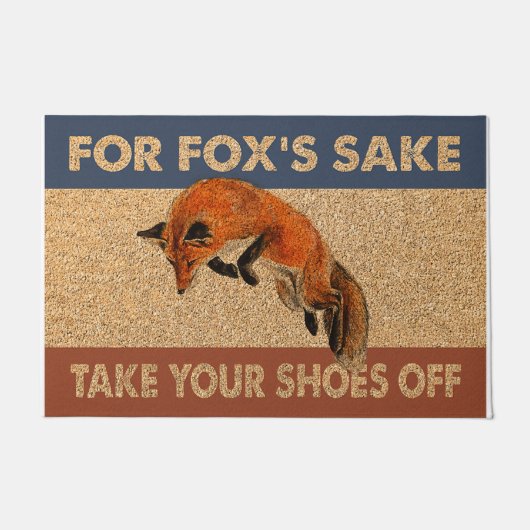 Paillasson Enlevez Vos Chaussures De Mat, Bienvenue Fox  (Devant)
