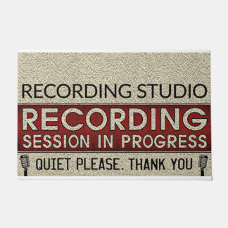 Paillasson Enregistrement Studio, Signe Silencieux S'Il Vous