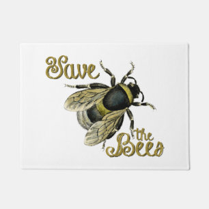 Paillasson Enregistrer l'illustration vintage des abeilles