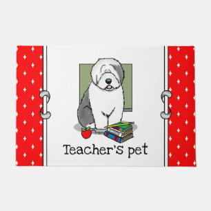 Paillasson Enseignant de l'école Vieux chien de mouton anglai