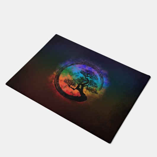Paillasson Enso Zen Circle et Bonsai Tree Nebula (Incliné)