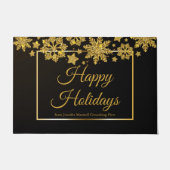 Paillasson Entreprise Joyeuses Vacances Chic Black Gold (Devant)