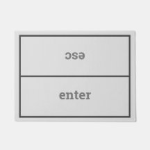 Entrer Esc | Clés d'ordinateur gris clair Geeky