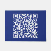 Paillasson Entrer l'URL Généré instantanément Code QR | bleu (Devant)