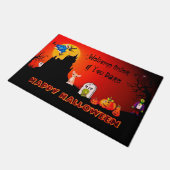 Paillasson Entrez Si Vous Osez Joyeux Halloween (Chihuahua) (Incliné)