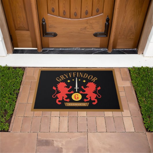 Paillasson Épée double lion graphique de la maison GRYFFINDOR (De plein air)
