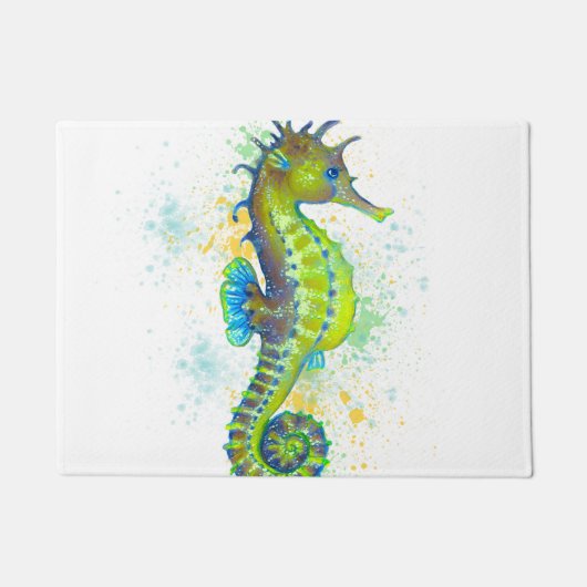 Paillasson Épingle jaune vert Seahorse (Devant)