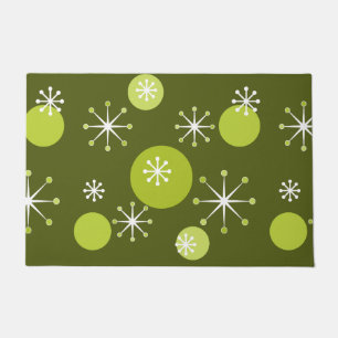 Paillasson Époque atomique Starburts Olive Green