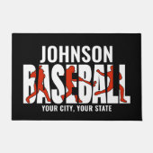 Paillasson Équipe de baseball AJOUTER NOM Champion Joueur de (Devant)