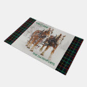 Paillasson Équipe de Belgique de cheval Wintery Christmas Sce (Incliné)