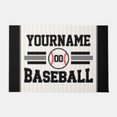 Paillasson Équipe de joueurs de baseball rétro personnalisés  (Devant)