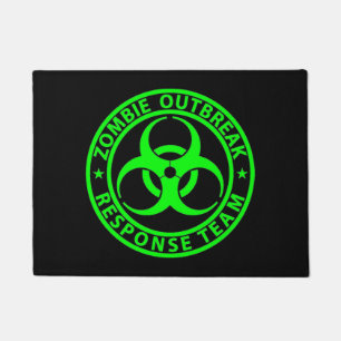 Paillasson Équipe de réponse à une épidémie de zombies vert n
