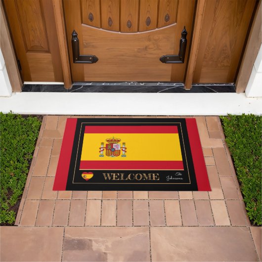 Paillasson Espagne & Espagne Drapeau maison mat / sports Bien (De plein air)
