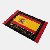 Paillasson Espagne & Espagne Drapeau maison mat / sports Bien (Incliné)