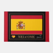 Paillasson Espagne & Espagne Drapeau maison mat / sports Bien (Devant)