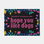 Paillasson Espérons Que Vous Aimez Les Chiens Accueil Personn (Devant)