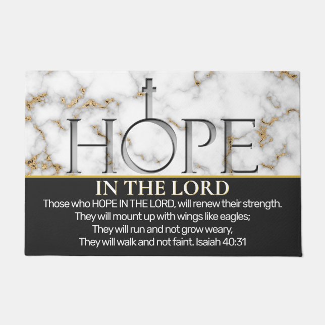 Paillasson Espoir dans l'Écriture Verse Ésaïe 40:31 (Devant)