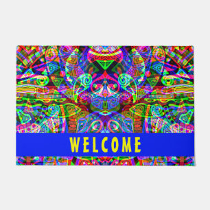 Paillasson Esquisse Imaginaire Art - Neon Abstrait Maj 3