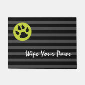 Paillasson Essuyer vos pattes Chien Vert Gris Noir (Devant)