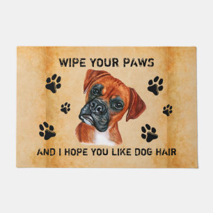 Paillasson Essuyer vos pattes Funny Boxer Aquarelle Art