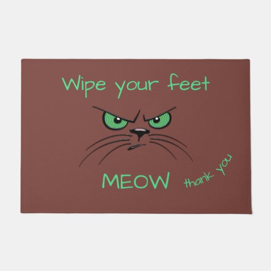 Paillasson essuyer vos pieds meow (Devant)