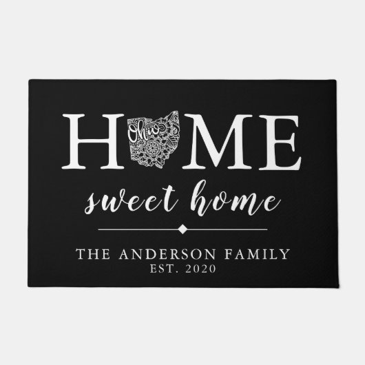 Paillasson Etat personnalisé OHIO couleur modifiable (Devant)