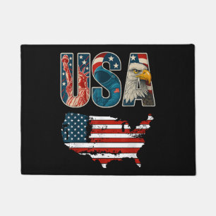Paillasson Etats-Unis Patriotique 4 juillet Amérique Drapeau