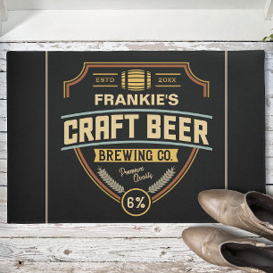 Paillasson Étiquette de bière artisanal personnalisé brasseri