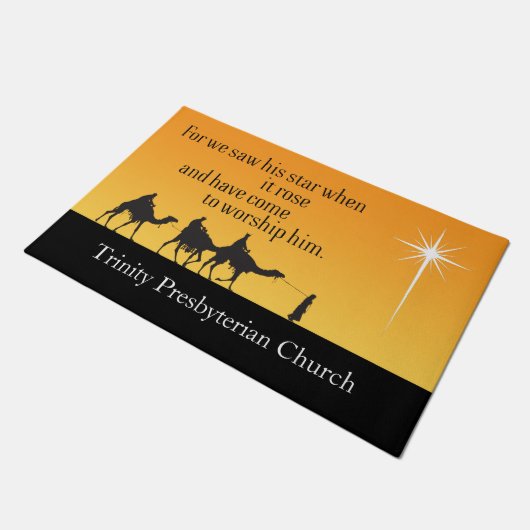 Paillasson Etoile de Bethléem pour trois sages personnalisabl (Incliné)