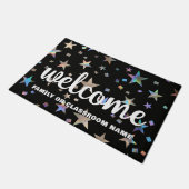 Paillasson Étoiles arc-en-ciel Holographique Enseignant École (Incliné)