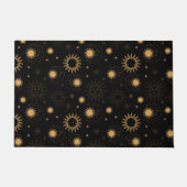 Paillasson Étoiles célestes Sun Moon Motif Black Gold (Devant)