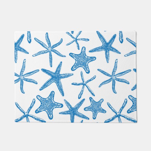 Paillasson étoiles de mer en bleu (Devant)