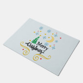 Paillasson Étoiles, Lune, Snowflakes et Joyeux Noël, ZSSG (Incliné)