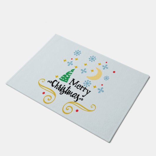 Paillasson Étoiles, Lune, Snowflakes et Joyeux Noël, ZSSG (Incliné)