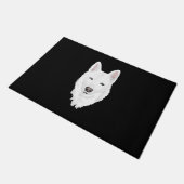 Paillasson Etonnant Husky Sibérien blanc - Douce neige blanch (Incliné)