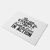 Paillasson Être un exemple de foi et d'amour en action (Incliné)