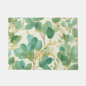 Paillasson Eucalyptus Feuille Green et Gold Design (Devant)