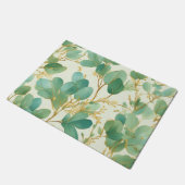Paillasson Eucalyptus Feuille Green et Gold Design (Incliné)