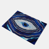 Paillasson Evil Bleu Agate Géode Ditital Art (Incliné)