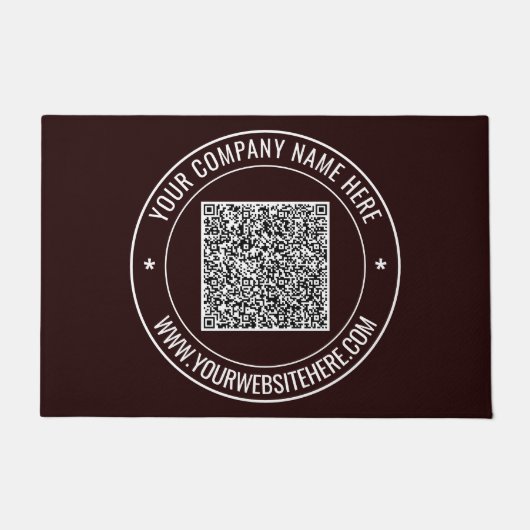 Paillasson Exemple de code QR et de format de texte personnal (Devant)