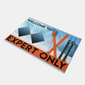 Paillasson Experts Only Sign Doormat, Skiing (Incliné)