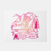 Paillasson Explorez Plus Camper Rose Van Mountain Nature Love (Devant)
