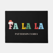 Paillasson FA LA Père Noël-Casquette Typographie de script Fa (Devant)