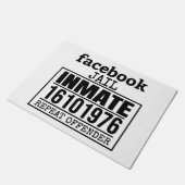 Paillasson Facebook Prisonnier récidiviste (Incliné)