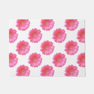 Paillasson Faisée de gerbera rose