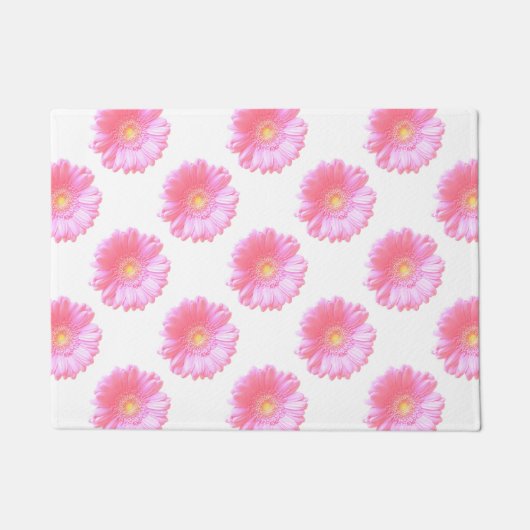 Paillasson Faisée de gerbera rose pâle (Devant)